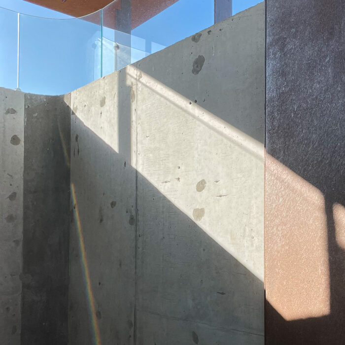 concrete pavilion interior view