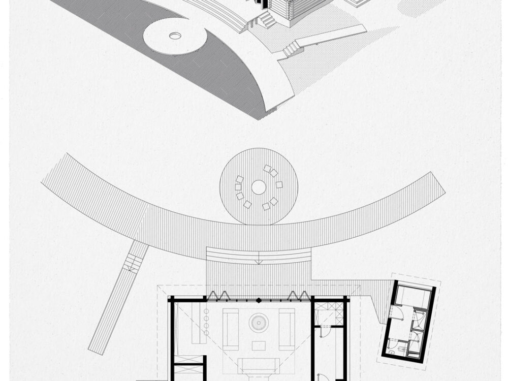 Pavilion and sauna cabin plans