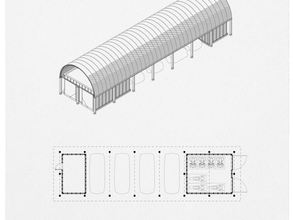 Storage and car shed plan